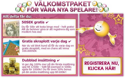 Caliberbingo välkomstpaket